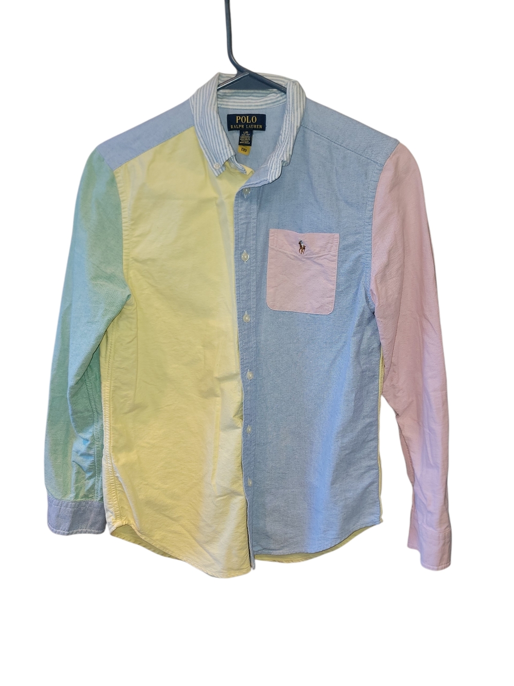 Polo by Ralph Lauren Kids  Pastel Multi-Color Oxford Shirt Sz 14